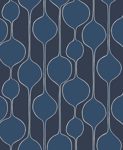 product image of Minimalist Geometric Wallpaper in Celtic Blue from the Simple Life Collection by Seabrook Wallcoverings 583