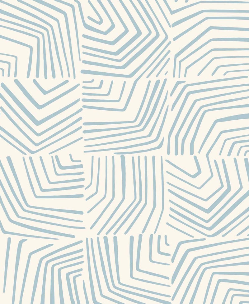 media image for sample linework maze wallpaper in sky blue from the simple life collection by seabrook wallcoverings 1 273