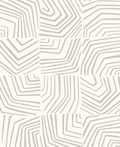 product image for Linework Maze Wallpaper in Fog from the Simple Life Collection by Seabrook Wallcoverings 39