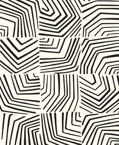 product image of sample linework maze wallpaper in inkwell from the simple life collection by seabrook wallcoverings 1 557
