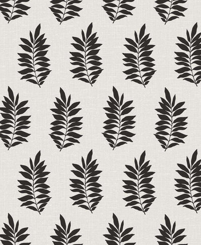 product image of pinnate silhouette wallpaper in onyx from the simple life collection by seabrook wallcoverings 1 518