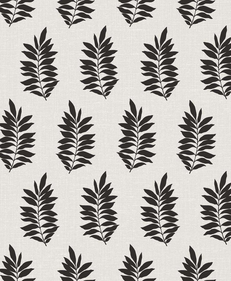 media image for pinnate silhouette wallpaper in onyx from the simple life collection by seabrook wallcoverings 1 272