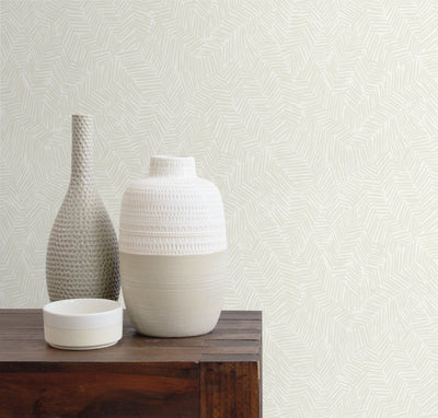 product image for Lush Wallpaper in Ivory from the Simple Life Collection by Seabrook Wallcoverings 38