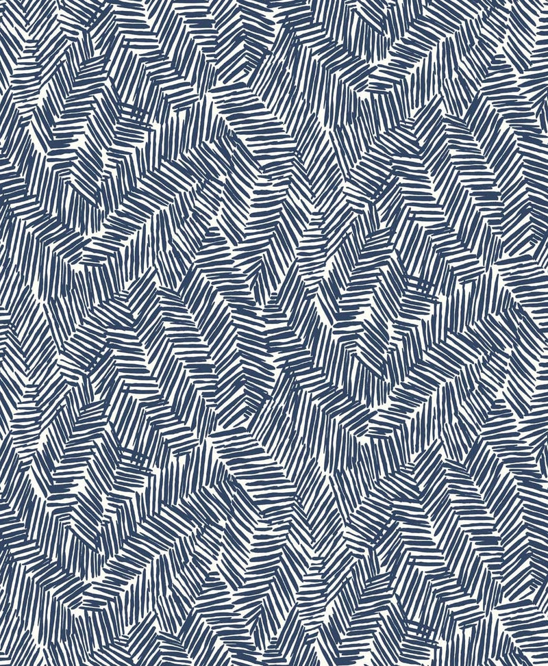 media image for Lush Wallpaper in Navy Blue from the Simple Life Collection by Seabrook Wallcoverings 257