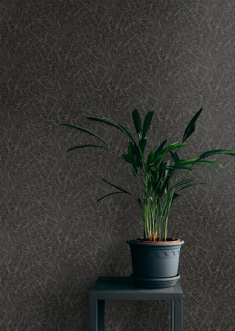 media image for Lush Wallpaper in Black Sapphire from the Simple Life Collection by Seabrook Wallcoverings 255