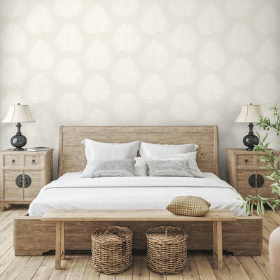 product image for Island Palm Wallpaper in Alabaster from the Simple Life Collection by Seabrook Wallcoverings 52