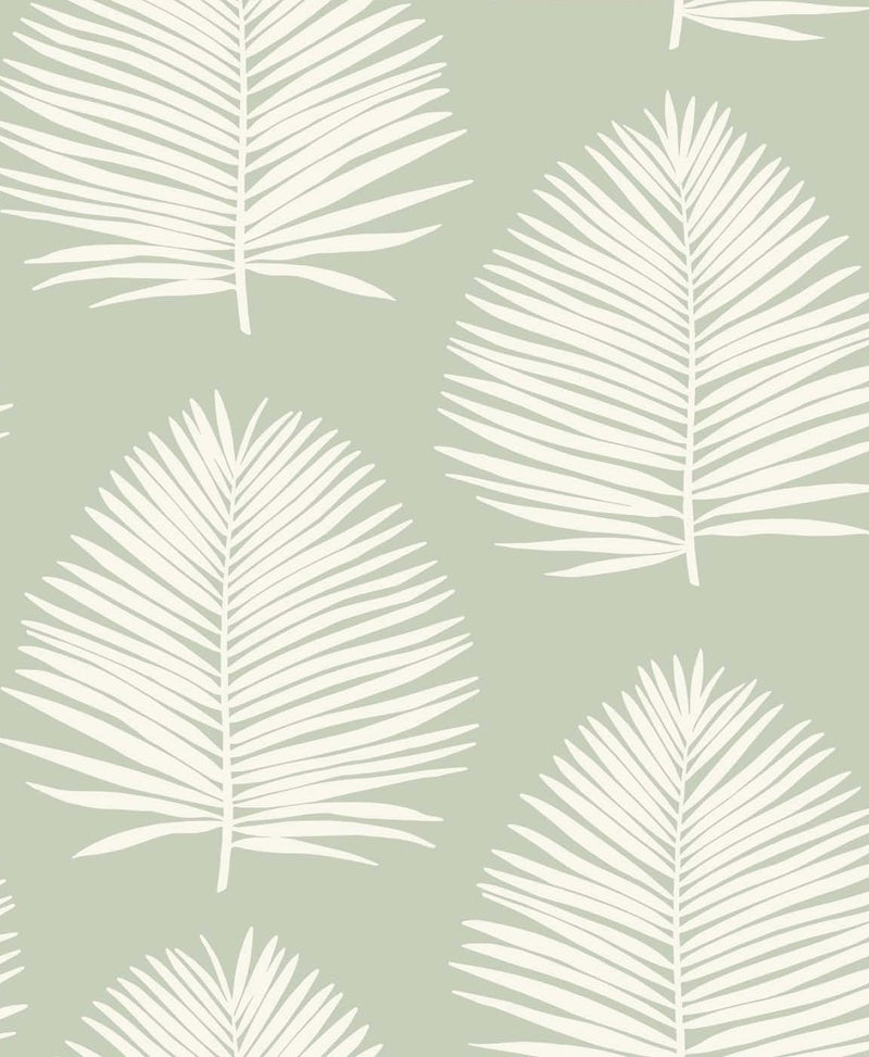media image for Island Palm Wallpaper in Celadon from the Simple Life Collection by Seabrook Wallcoverings 297