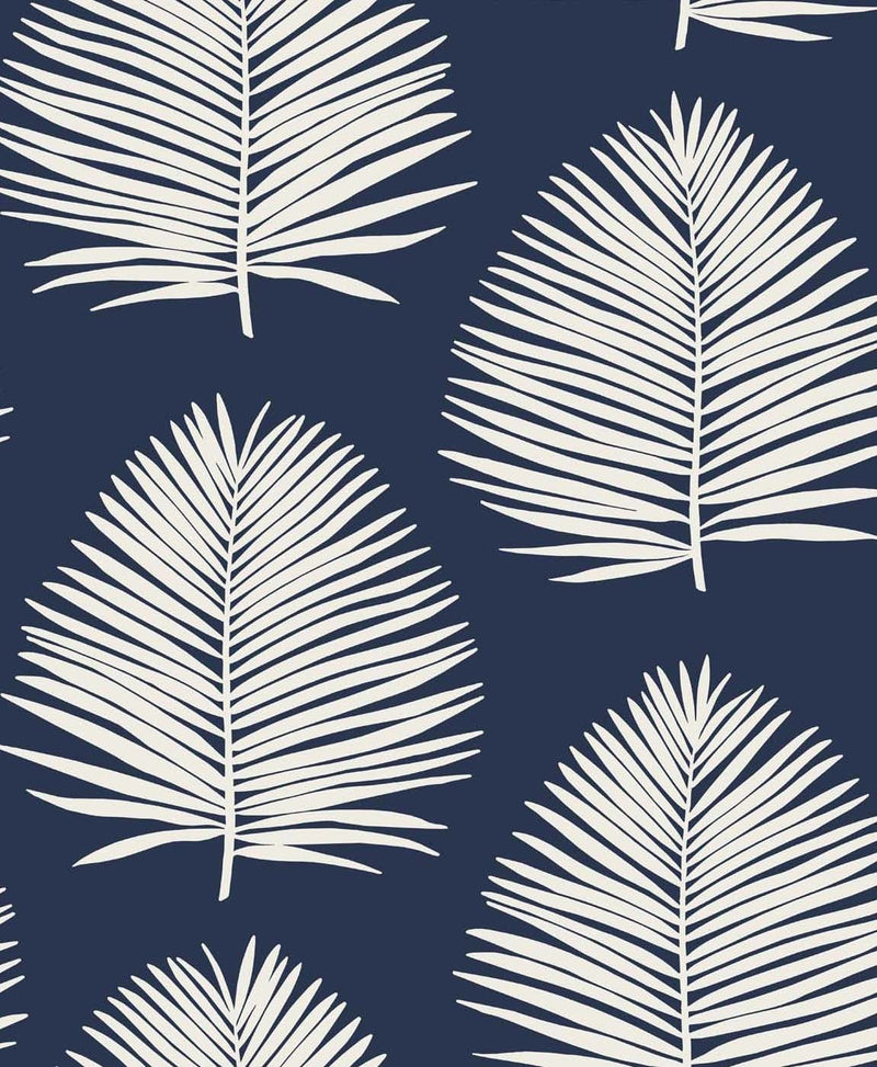 media image for Island Palm Wallpaper in Midnight Sky from the Simple Life Collection by Seabrook Wallcoverings 234