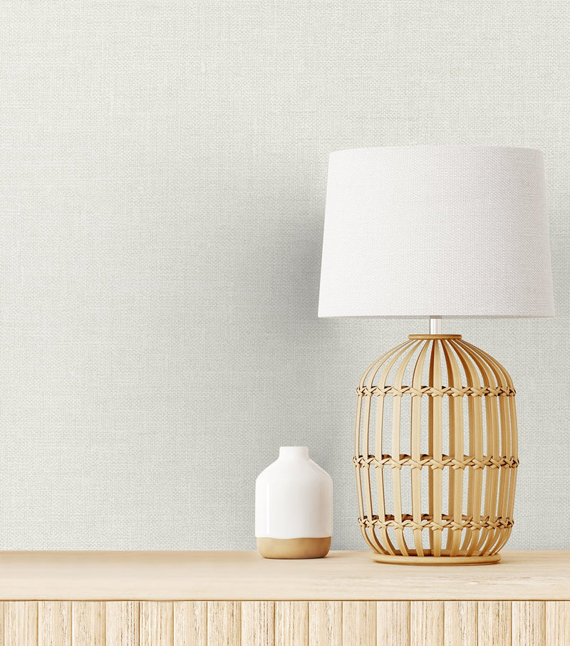 media image for Soft Linen Wallpaper in Bleached Linen from the Simple Life Collection by Seabrook Wallcoverings 216