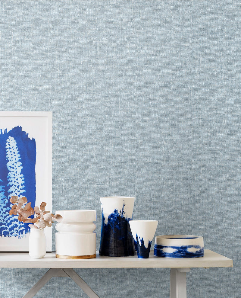 media image for Soft Linen Wallpaper in Midwinter from the Simple Life Collection by Seabrook Wallcoverings 236