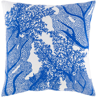 product image of Sea Life SLF-004 Woven Pillow in Dark Blue & White by Surya 517