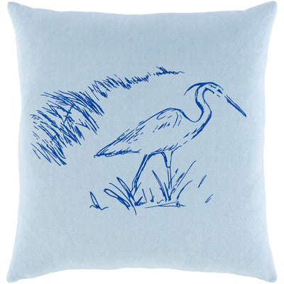 product image for Sea Life SLF-007 Woven Pillow in Pale Blue & Dark Blue by Surya 85