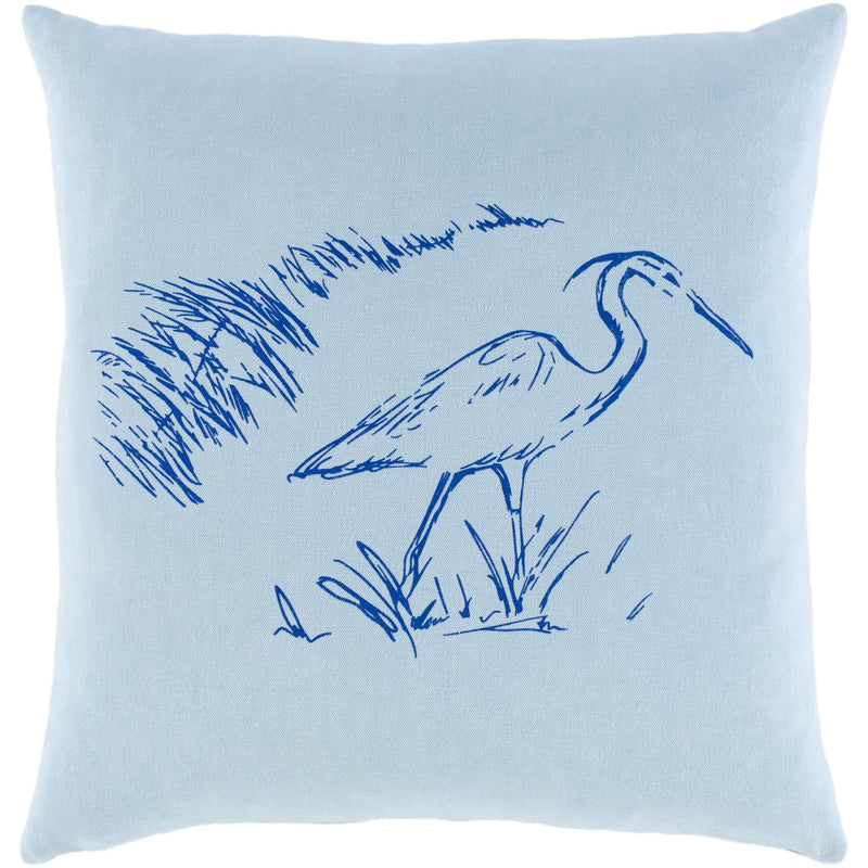 media image for Sea Life SLF-007 Woven Pillow in Pale Blue & Dark Blue by Surya 280