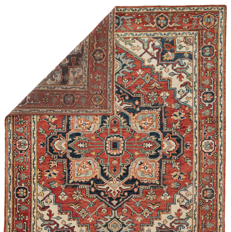 media image for willa medallion rug in oatmeal cinnabar design by jaipur 3 285