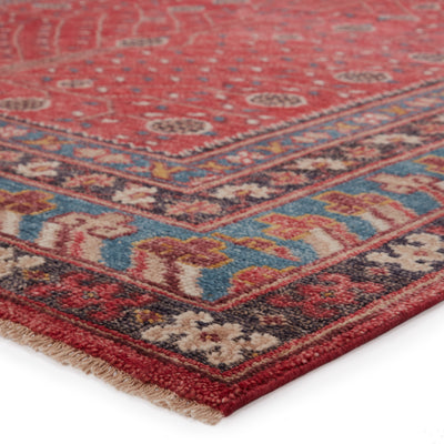 product image for Donte Hand-Knotted Oriental Red & Blue Rug by Jaipur Living 18