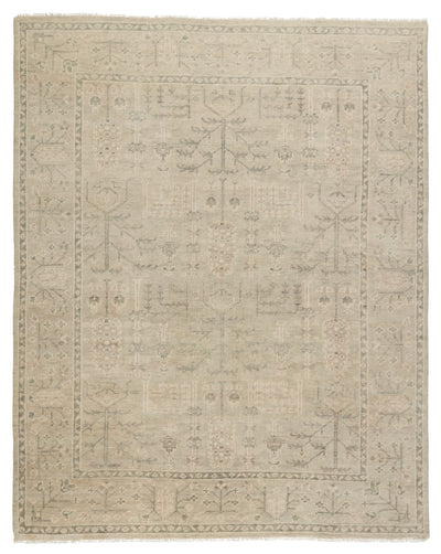product image for Ginerva Hand-Knotted Oriental Cream & Green Rug by Jaipur Living 85
