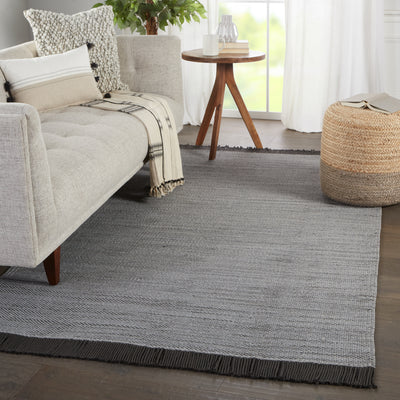 product image for savvy handmade indoor outdoor solid gray black area rug by jaipur living 5 46