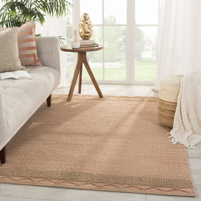 product image for Curran Natural Border Pink/ Tan Rug by Jaipur Living 1
