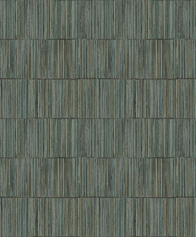product image of Bamboo Stripe Wallpaper in Green/Gold 564