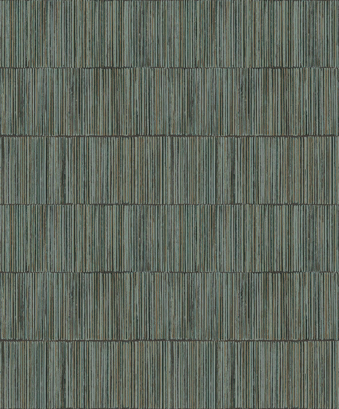media image for Bamboo Stripe Wallpaper in Green/Gold 213