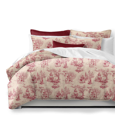 product image for archamps toile red bedding by 6ix tailors arc clg red cmf fd 3pc 1 85