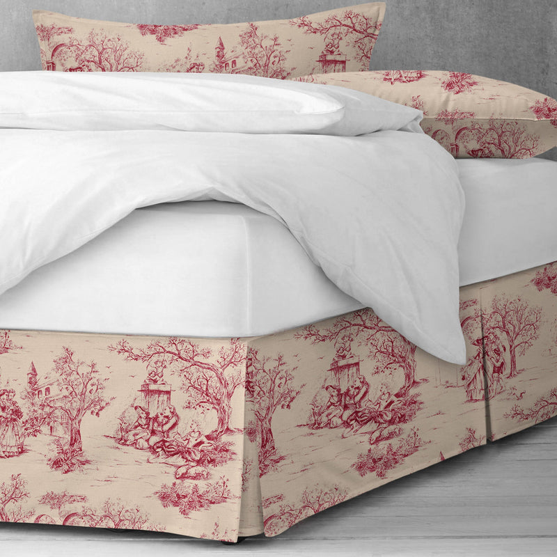media image for archamps toile red bedding by 6ix tailors arc clg red cmf fd 3pc 8 237