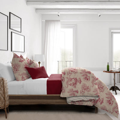 product image for archamps toile red bedding by 6ix tailors arc clg red cmf fd 3pc 10 86