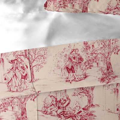 product image for archamps toile red bedding by 6ix tailors arc clg red cmf fd 3pc 5 22