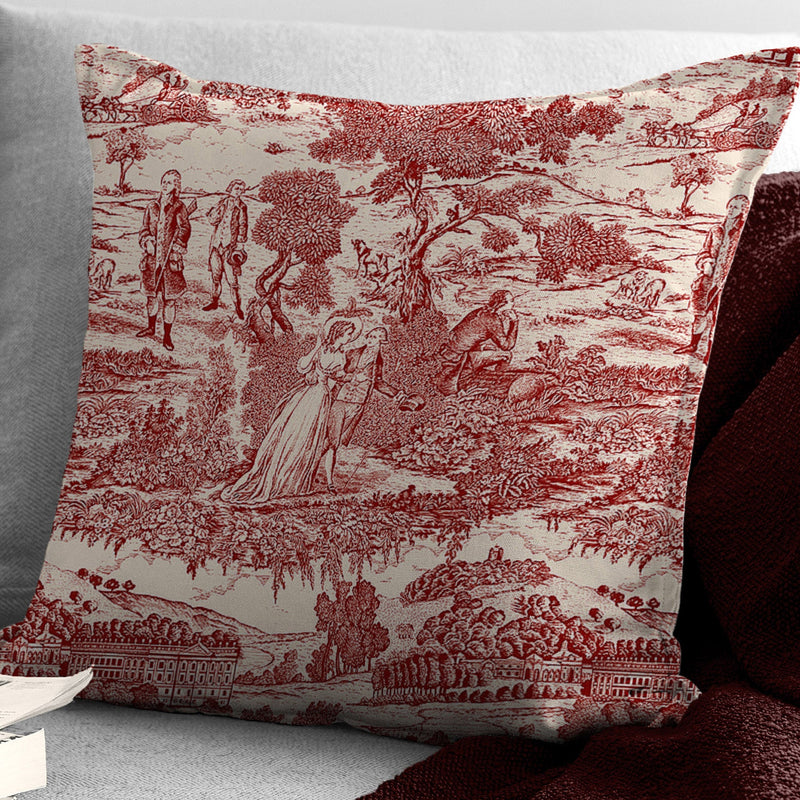 media image for beau toile red bedding by 6ix tailors bea ger red cmf fd 3pc 11 243