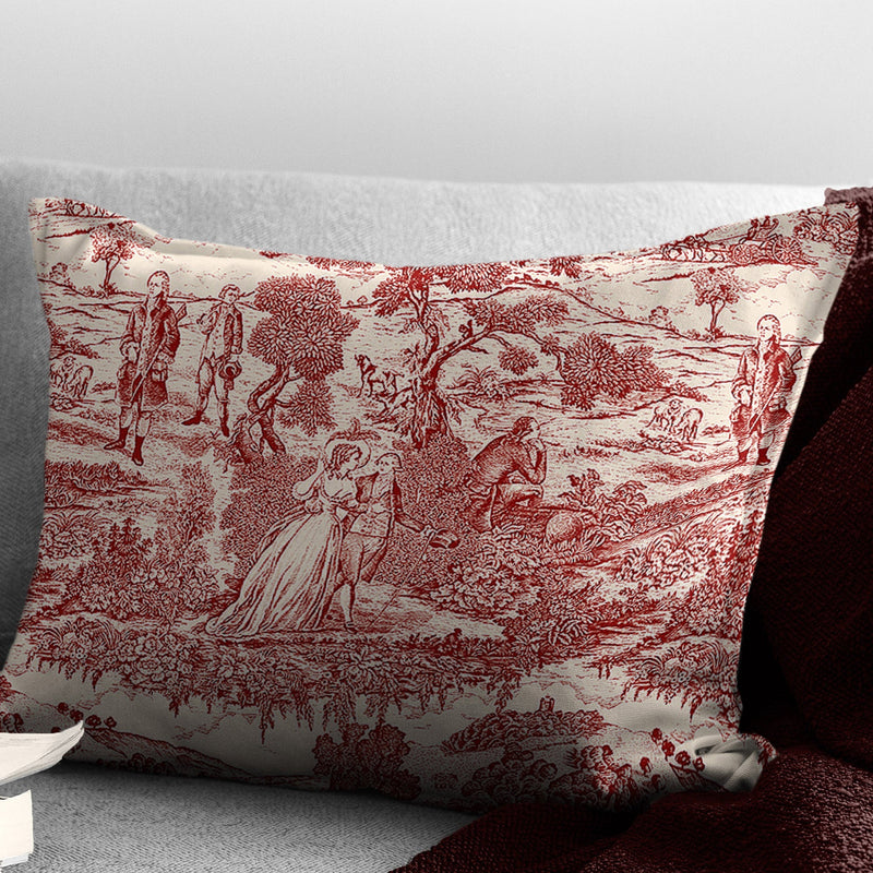 media image for beau toile red bedding by 6ix tailors bea ger red cmf fd 3pc 12 285