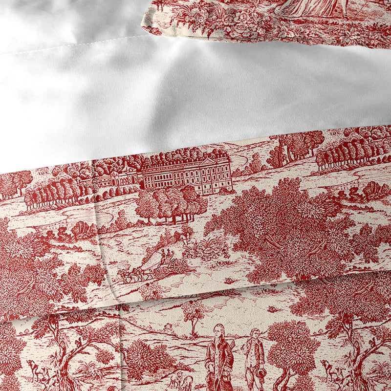 media image for beau toile red bedding by 6ix tailors bea ger red cmf fd 3pc 5 263