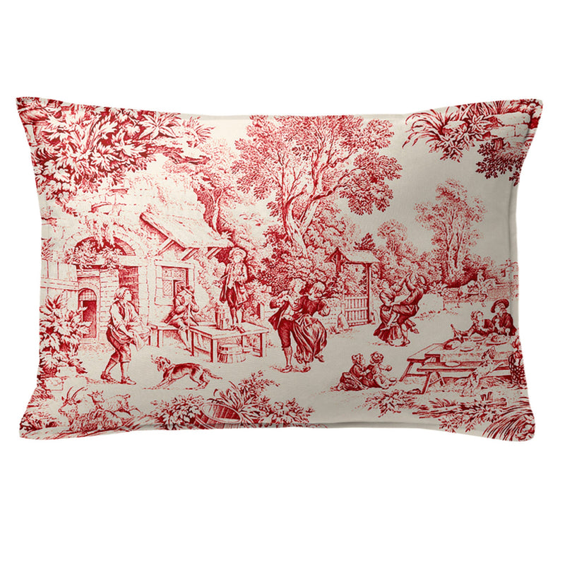 media image for maison toile red bedding by 6ix tailors mai gen red cmf fd 3pc 3 237