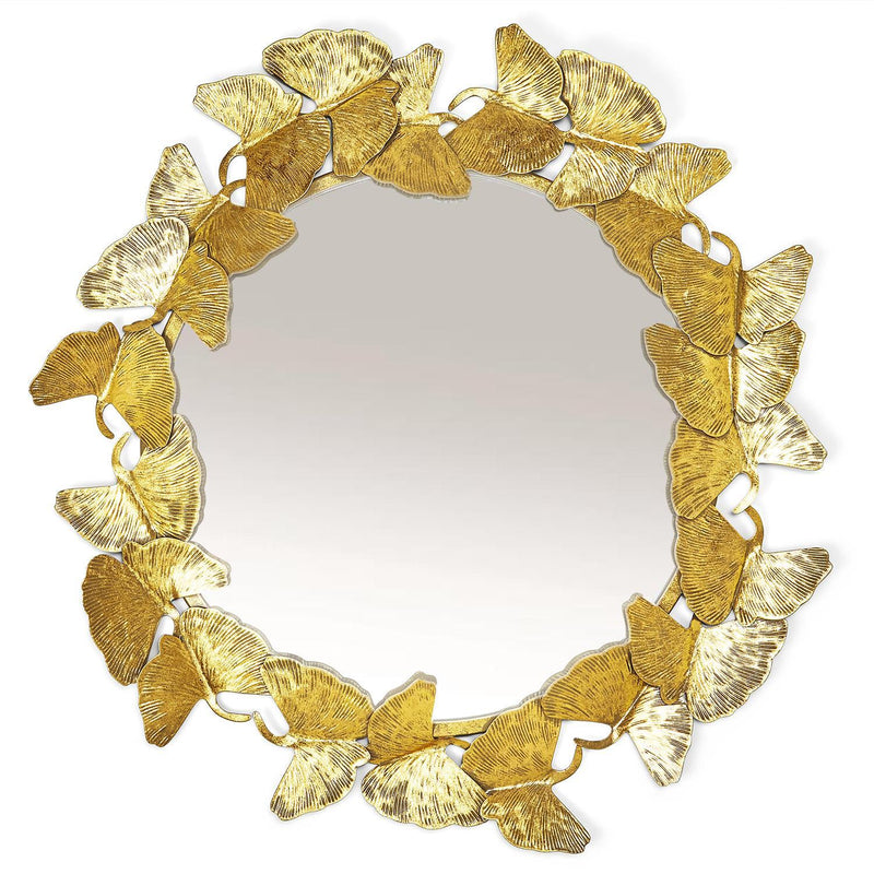 media image for gold gingko leaf wall mirror 1 29