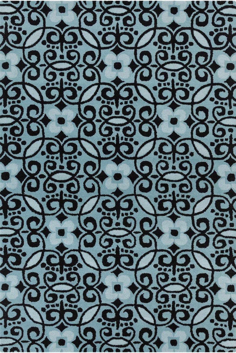 media image for stella blue black hand tufted wool rug by chandra rugs ste52211 576 1 23