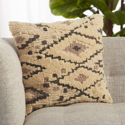 product image for Sidda Tribal Pillow in Cream & Dark Gray 37