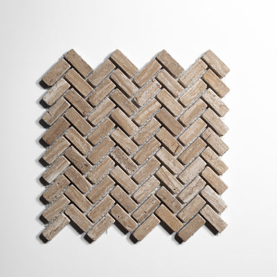 product image of stonewood mini herringbone mosaic tumbled by burke decor stwmhbt 1 579