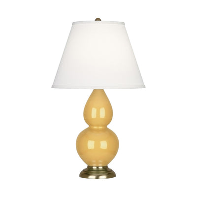 product image for sunset yellow glazed ceramic double gourd accent lamp by robert abbey ra su10 2 27