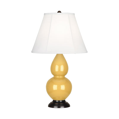 product image for sunset yellow glazed ceramic double gourd accent lamp by robert abbey ra su10 5 23