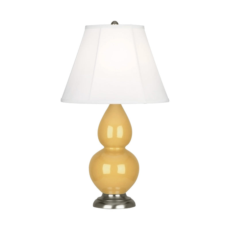 media image for sunset yellow glazed ceramic double gourd accent lamp by robert abbey ra su10 3 267