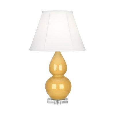 product image for sunset yellow glazed ceramic double gourd accent lamp by robert abbey ra su10 7 6