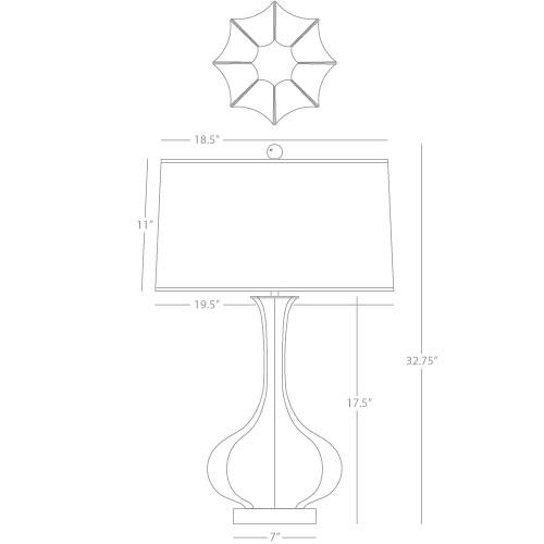 media image for Pike 32.75"H x 11.5"W Table Lamp by Robert Abbey 256