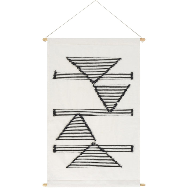 media image for Savion SVI-1000 Woven Wall Hanging in Ivory & Black by Surya 262