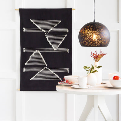 product image for Savion SVI-1002 Woven Wall Hanging in Black & Cream by Surya 84