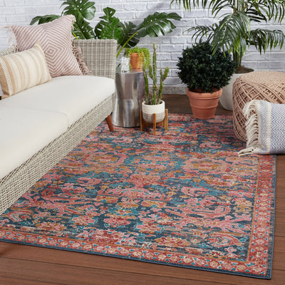 product image for Swoon Maven Indoor/Outdoor Pink & Blue Rug 6 8