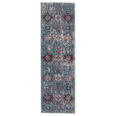 product image for Swoon Farella Indoor/Outdoor Blue & Pink Rug 1 16