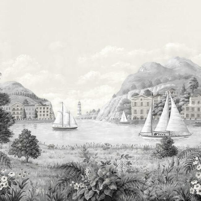 media image for Safe Harbor Wall Mural in Grey and Neutral from the Murals Resource Library by York Wallcoverings 27