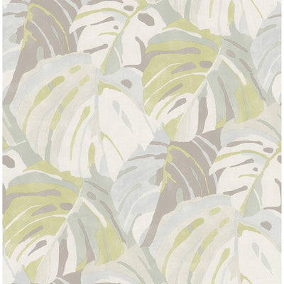 product image for Samara Monstera Leaf Wallpaper in Lime from the Pacifica Collection by Brewster Home Fashions 61