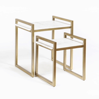 product image of Santa Barbara Nesting Tables in Antique Brass 54