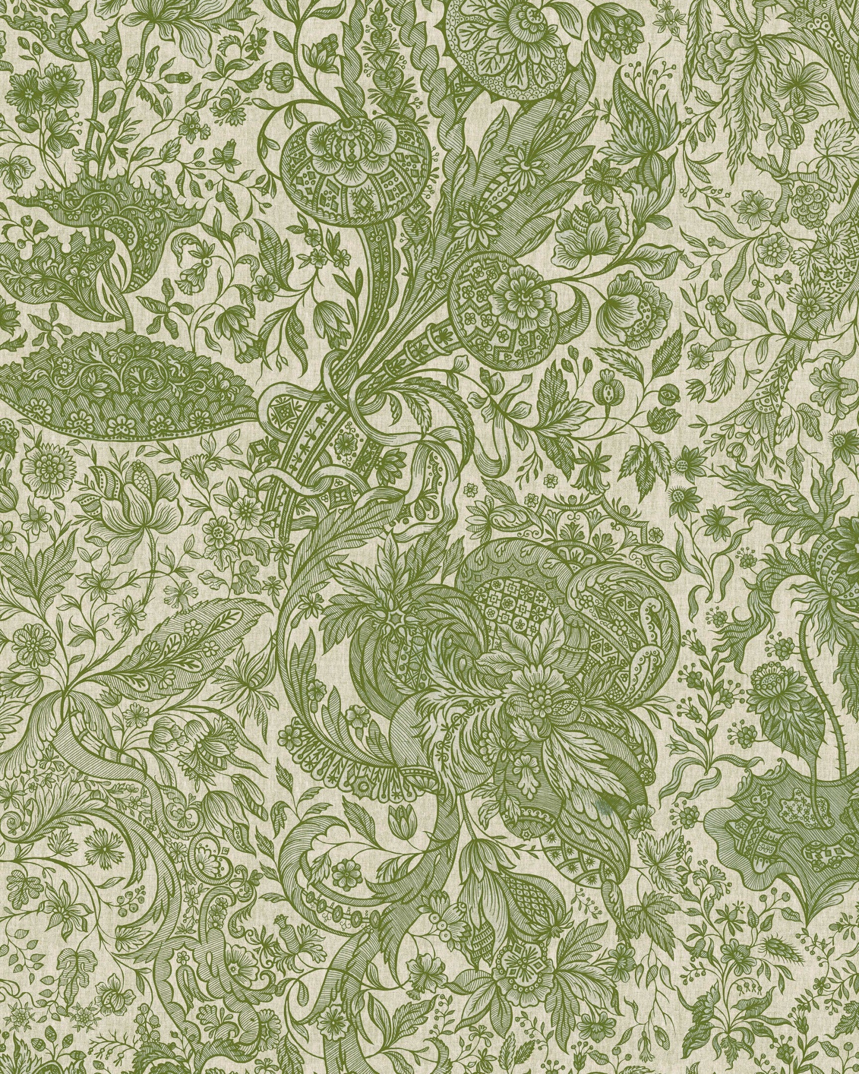 Shop Sarkozi Embroidery Wallpaper in Herbal from the Complementary ...