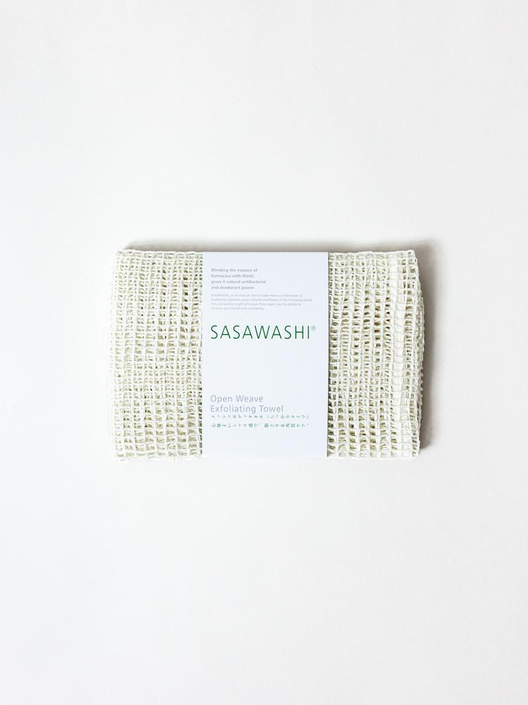 media image for sasawashi open weave exfoliating towel 1 242